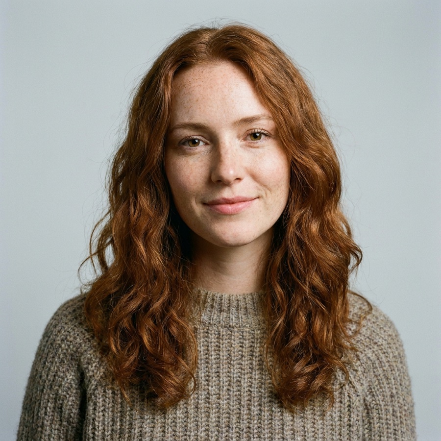 Cheveux roux médium